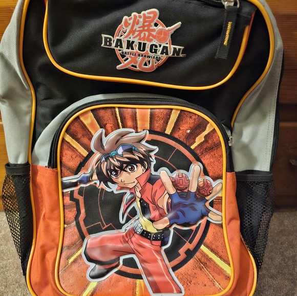 Bakugan Battle Brawlers Rolling Backpack 16" Boys School Book Bag Nintendo - Picture 4 of 8